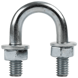 U-boulon galvanisé type B avec écrous et rondelles M6 x 14 (1/4")