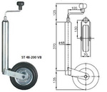 Roue jockey Winterhoff48 mm ST 48-200 VB 150 Kg 