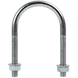 Boulon en U rond M8 avec écrous et rondelles 49/90