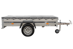 Remorque galvanisée 230 x 125 cm Garden Trailer 230 KIPP [avec roue jockey, bâche plate et tiges de support bâche]