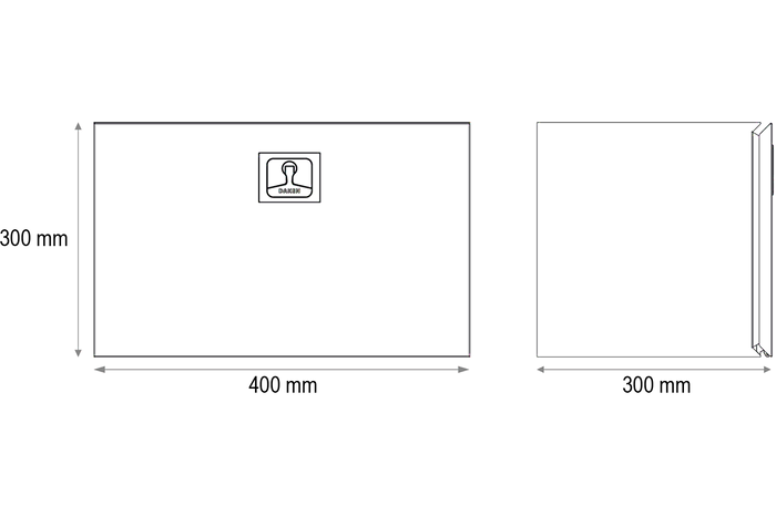  Boîte, coffre à outils DAKEN 8Z2300  Z23 400x300x300mm 32l