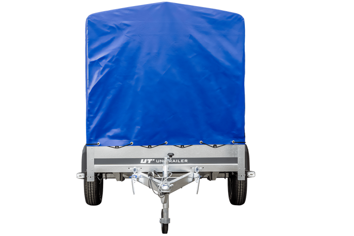 Remorque routière avec bâche haute (110 cm), arceau (110 cm) et roue jockey 230x125 Garden Trailer 230 KIPP
