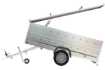 Remorque légère avec bâche Garden Trailer 264 KIPP, bis côtés et roue jockey