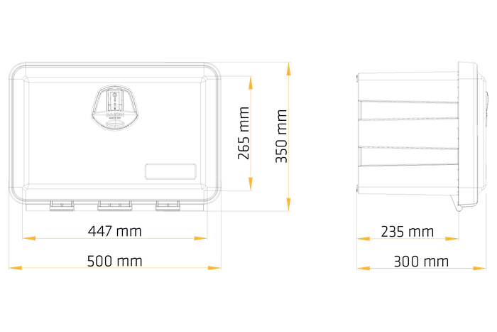 Boîte, coffre à outils  DAKEN 81100 JUST 500x350x300mm 27l