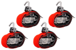 Lot de quatre sangles de transport, d'arrimage pour remorque HEFFA CARLINE 130, fixation des roues 2,8 m/35 mm/3 t VDI 2700