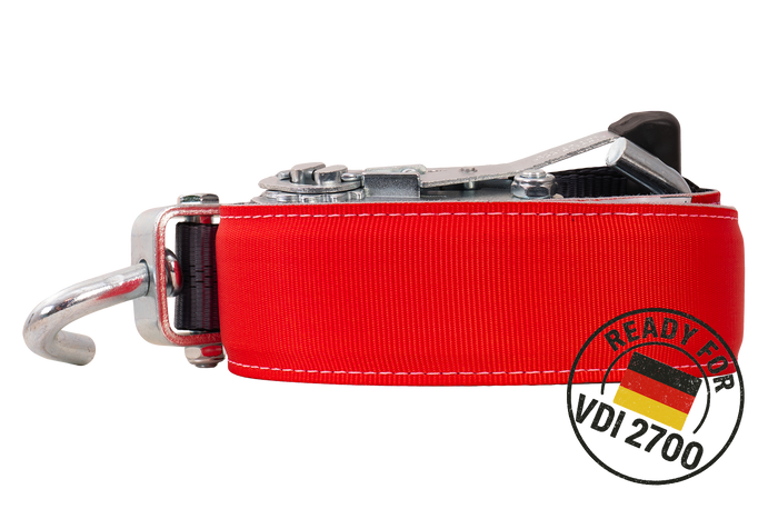 Sangle de transport, d'arrimage pour dépanneuse HEFFA CARLINE 130, pour roues 2,8 m/50 mm/5 t VDI 2700