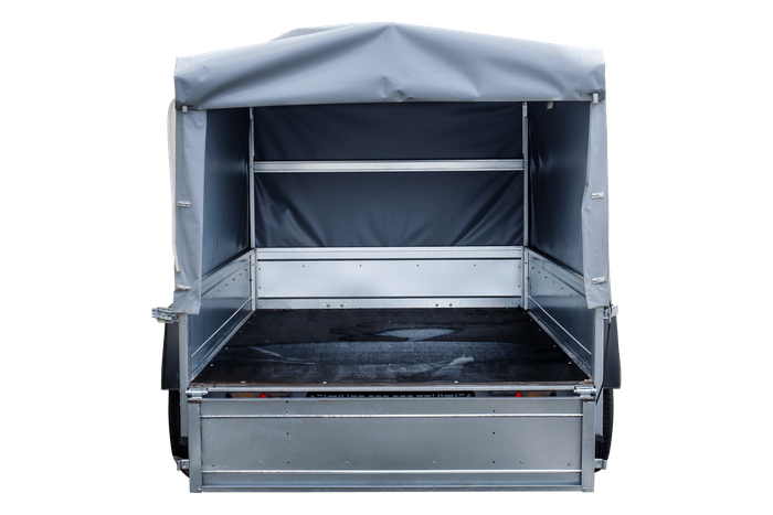 Remorque routière avec bâche haute, arceau H-800 et roue jockey 230x125 Garden Trailer 230 KIPP