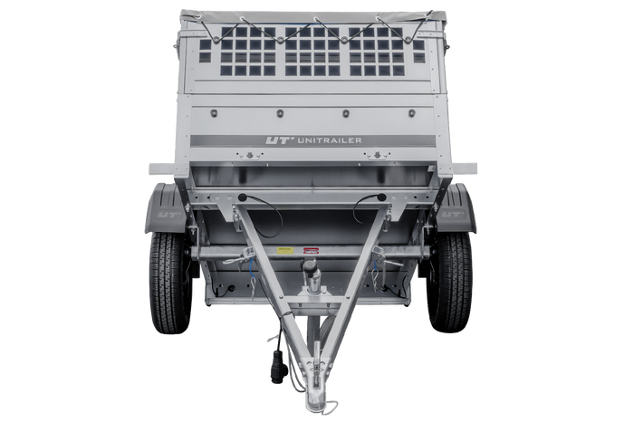 Petite remorque à vendre - Garden Trailer 150 KIPP [avec bâche plate grise, roue jockey]