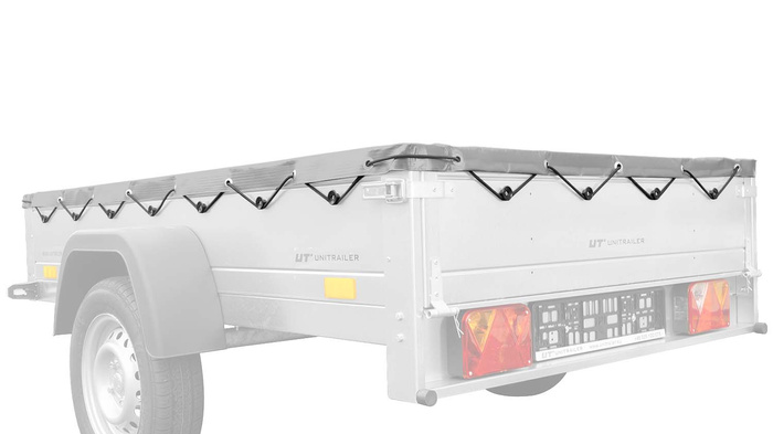 Bâche plate grise pour remorque Garden Trailer 201 KIPP
