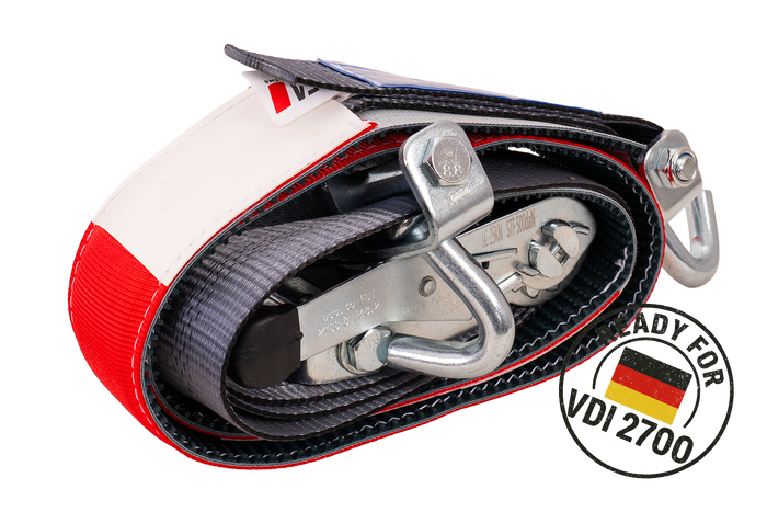 Sangle de transport, d'arrimage pour dépanneuse HEFFA CARLINE 130, pour roues 2,8 m/50 mm/5 t VDI 2700