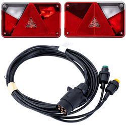 Feux arrière ASPÖCK MULTIPOINT V + faisceau MANTES 4 m 7 broches