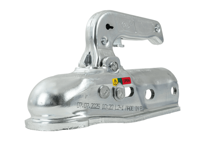 Attelage à boule STEELPRESS BC-3000.1D-00-00+Z2 pour remorque de 3 000 kg avec timon tubulaire de 35 à 50 mm