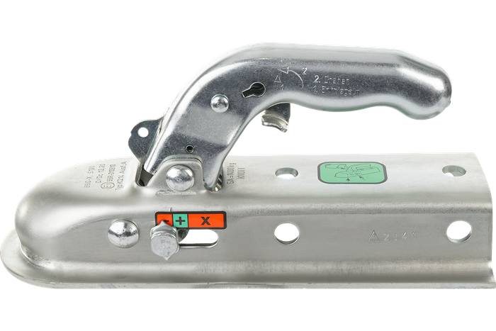 Attelage à boule KNOTT KQ14-A pour remorque de 1400kg avec timon carré de 50mm