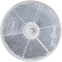 Catadioptre blanc rond de 60 mm avec trou de montage de 6 mm