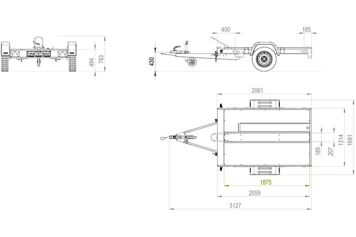 Petite remorque moto UNITRAILER MOTO 1