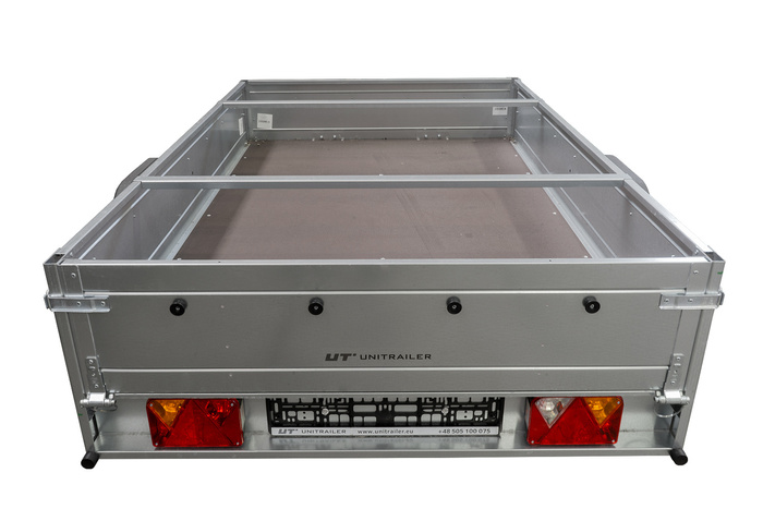 Châssis plat H-0 pour bâche de protection pour remorque UNITRAILER GARDEN TRAILER 201 KIPP