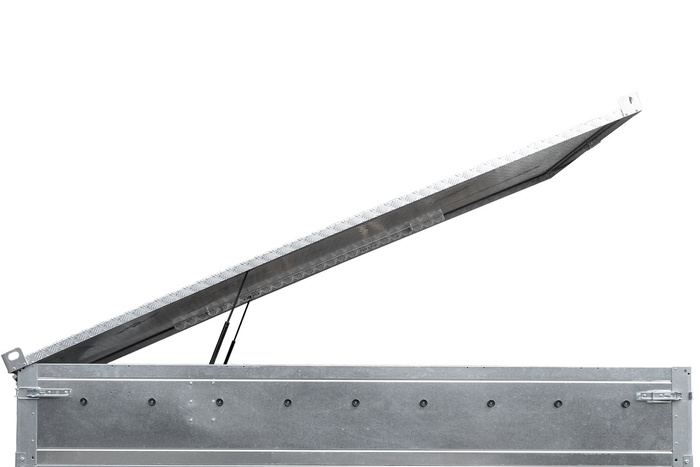 Capot de remorque UNITRAILER GARDEN TRAILER 264 KIPP avec cylindres / serrure à clé