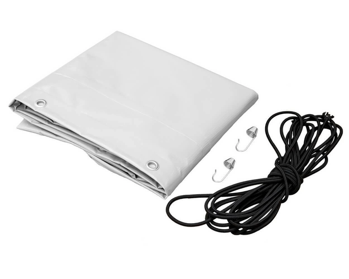 Bâche de protection pour arceau h-1100 UNITRAILER grise pour remorque 264x150cm GARDEN 265 KIPP