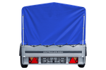 Remorque routière avec bâche haute bleue, arceau H-800 et roue jockey 230x125 Garden Trailer 230 KIPP