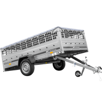 Remorque légère 264x150 UNITRAILER GARDEN 265 KIPP avec ridelles grillagées, châssis H-0 et bâche grise