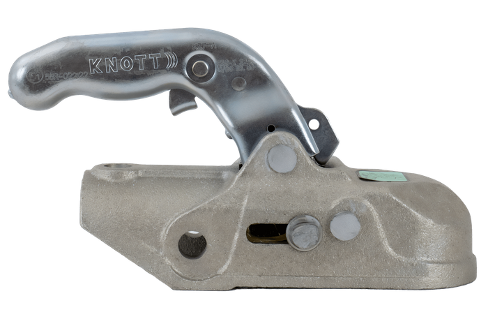 Attelage à boule KNOTT K27-A pour remorque 2700kg avec timon tubulaire de 50mm, fonte