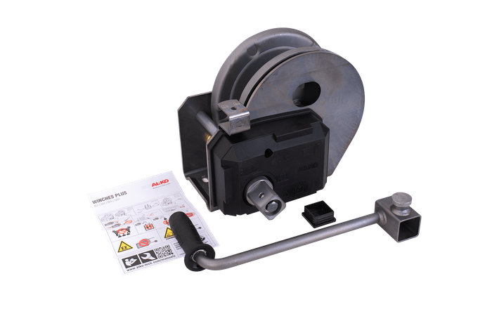 Treuil manuel pour remorque dépanneuse AL-KO 1150 kg avec frein et déroulement automatique