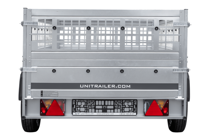 Remorque à un essieu 264x125 UNITRAILER GARDEN 264 KIPP avec ridelles grillagées