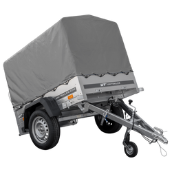Remorque 1 essieu 150x106 bâche + arceau, PTAC 500 kg Garden Trailer 150 KIPP [avec roue jockey]
