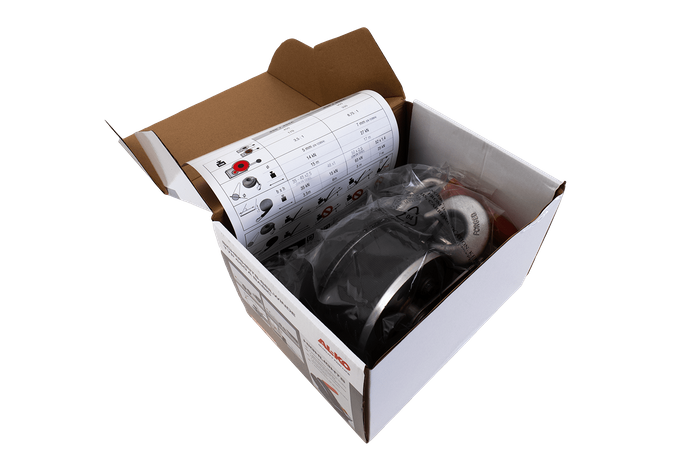 Treuil manuel pour remorque dépanneuse AL-KO 450kg avec une courroie de 6m, frein et déroulement automatique