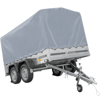 Remorque à deux essieux 264x150 UNITRAILER GARDEN 265/2 KIPP avec châssis H-1100 et bâche grise