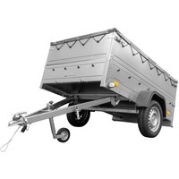 Remorque neuve 200x125 avec bâche plate, rehausses de ridelles et roue jockey - Garden Trailer 201 KIPP