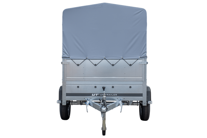Remorque simple essieu 200x125 avec bâche haute, arceau, rehausses de ridelles et roue jockey - Garden Trailer 201 KIPP
