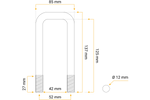 U-boulon / étrier M12 125/42/125