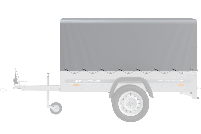 Bâche arceau h-800 UNITRAILER bâche pour remorque 200x106cm GARDEN 200 KIPP