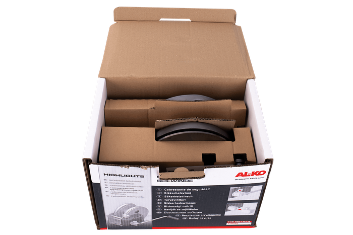 Treuil manuel pour remorque dépanneuse AL-KO 1150 kg avec frein et déroulement automatique