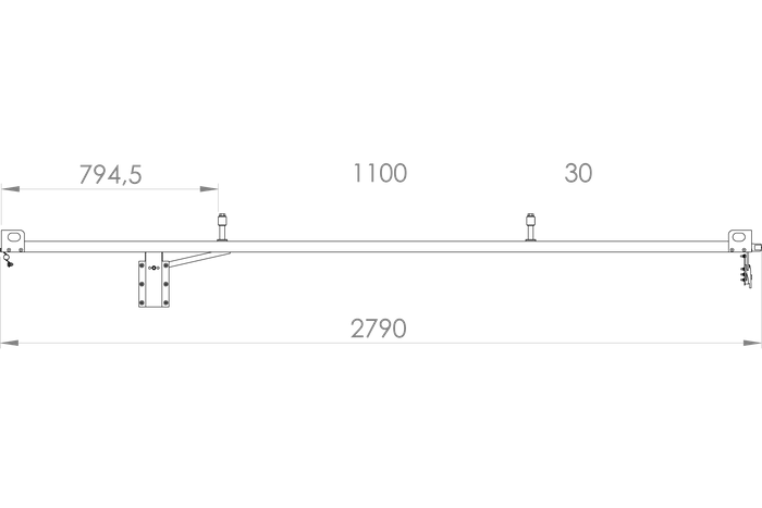 Capot de remorque UNITRAILER GARDEN TRAILER 264 KIPP avec cylindres / serrure à clé