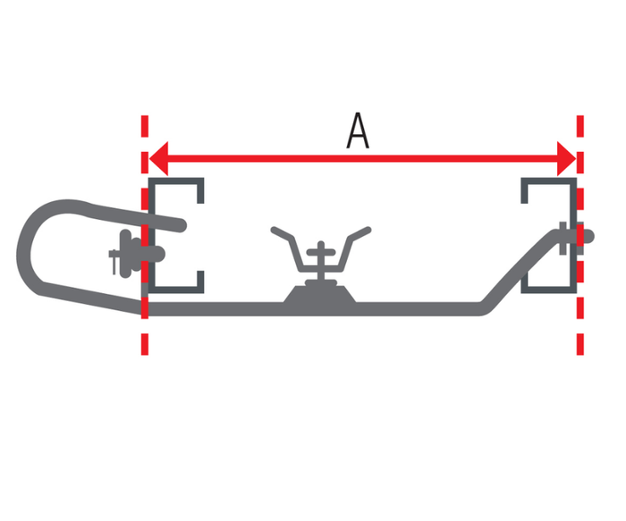 Support de roue de secours AL-KO pour caravane 1050-1250 mm