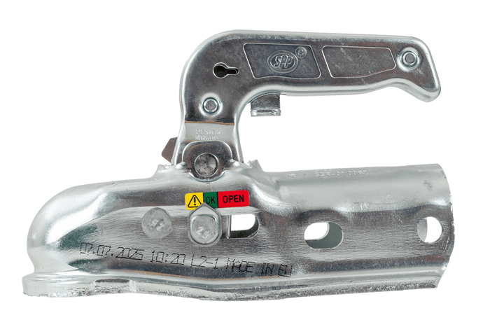 Attelage à boule STEELPRESS BC-3000.1D-00-00+Z2 pour remorque de 3 000 kg avec timon tubulaire de 35 à 50 mm