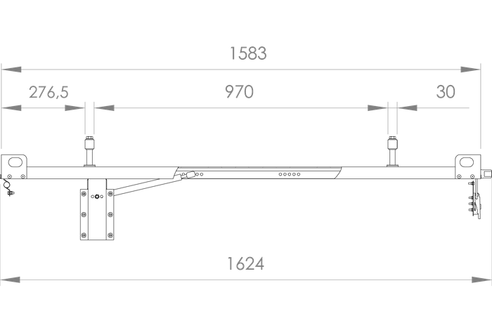 Capot de remorque UNITRAILER GARDEN TRAILER 150 KIPP avec cylindres / serrure à clé