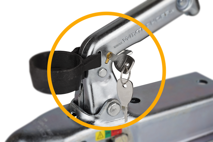 Serrure, insert antivol de tête d'attelage remorque UNITRAILER