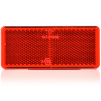 Catadioptre rouge 96 x 42 mm avec ruban adhésif