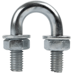  U-boulon galvanisé type B avec écrous et rondelles M6 x 11 (1/8")