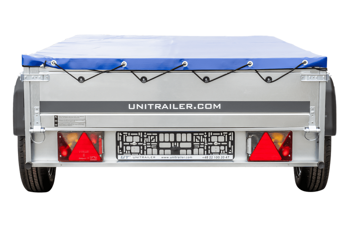 Remorque galvanisée 230 x 125 cm Garden Trailer 230 KIPP [avec roue jockey, bâche plate et tiges de support bâche]