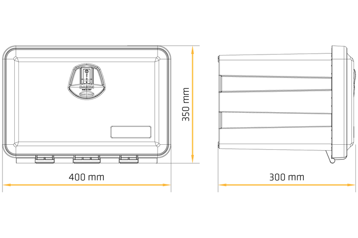 Coffre , boîte à outils DAKEN 81101 JUST 400x350x300mm 21l