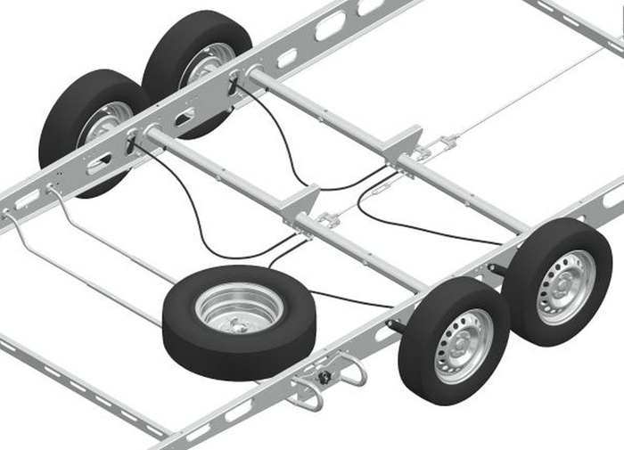 Support de roue de secours KNOTT pour caravanes 1475-1850 mm