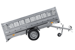 Remorque à un essieu 264x125 UNITRAILER GARDEN 264 KIPP avec ridelles grillagées