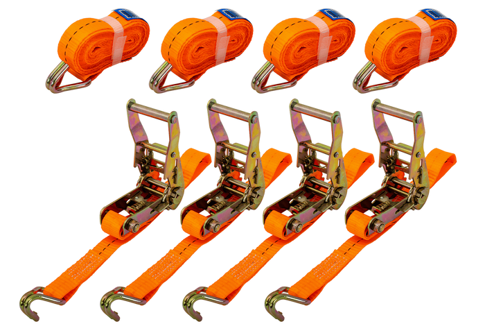 Kit de quatre sangles de transport avec tendeur UNITRAILER 4m/25mm/1t