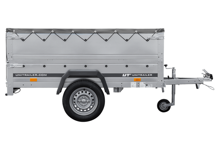 Remorque neuve 200x106 avec bâche plate, rehausses de ridelles et roue jockey - Garden Trailer 200 KIPP