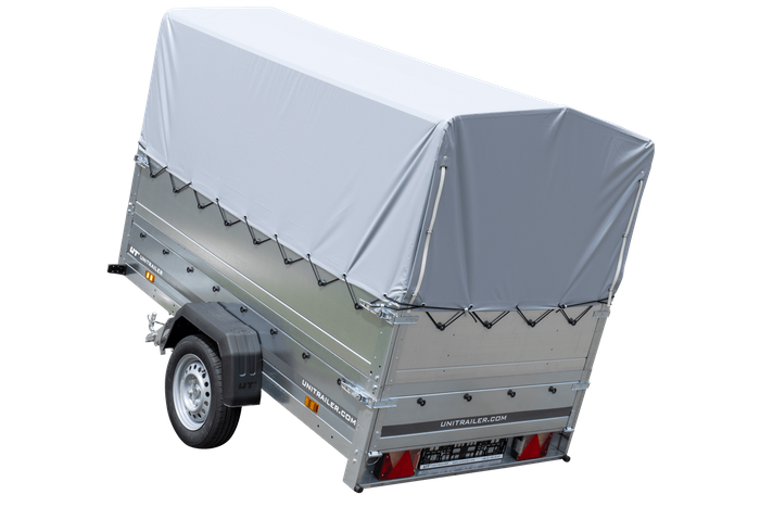 Remorque haute avec rehausses de ridelles et bâche haute - 2,30 x 1,25 m - Garden Trailer 230 KIPP