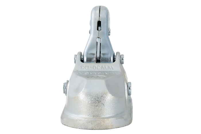 Attelage à boule WINTERHOFF WW30-D3-K1414 pour remorque 3000kg avec timon tubulaire de 50mm, fonte